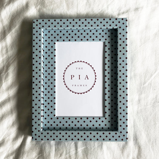 Blue & Burgundy Pembroke Dot Frame