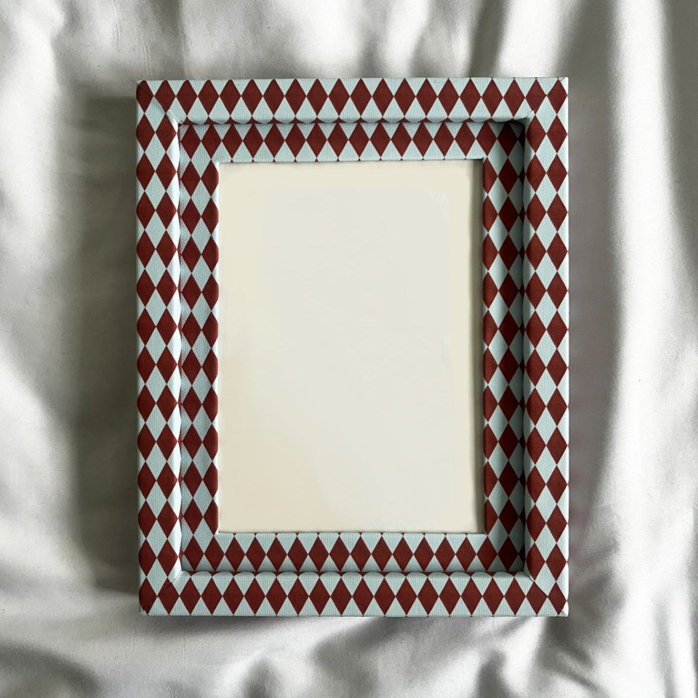 Burgundy & Blue Harlequin Frame
